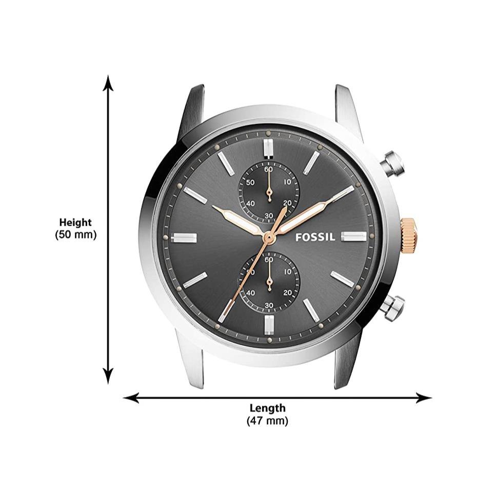 Fossil Townsman Chronograph Grey Dial Silver Steel Strap Watch for Men - FS5407 Buy Now By Fossil