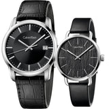 Calvin Klein Even Black Dial Black Leather Strap Watch for Women - K7B231C1 Buy Now By Calvin Klein