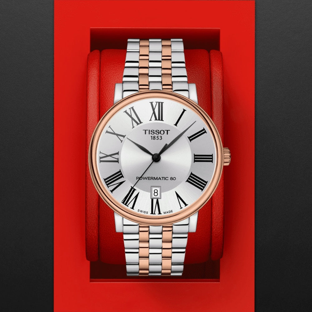 Tissot Carson Premium Powermatic 80 Silver Dial Two Tone Steel Strap Watch For Men - T122.407.22.033.00 Buy Now By Tissot