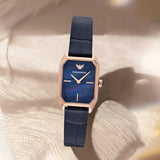 Emporio Armani Gioia Quartz Mother of Pearl Blue Dial Blue Leather Strap Watch For Women - AR11426 Buy Now By Emporio Armani