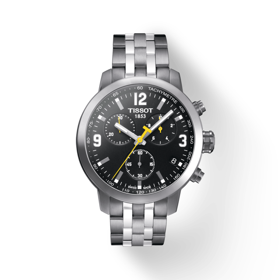 Tissot PRC 200 Chronograph Black Dial Stainless Steel Watch For Men - T0554171105700 Buy Now By Tissot
