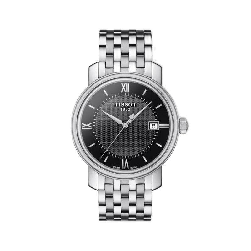 Tissot Bridgeport Black Dial Silver Steel Strap Watch For Women - T097.010.11.058.00 Buy Now By Tissot