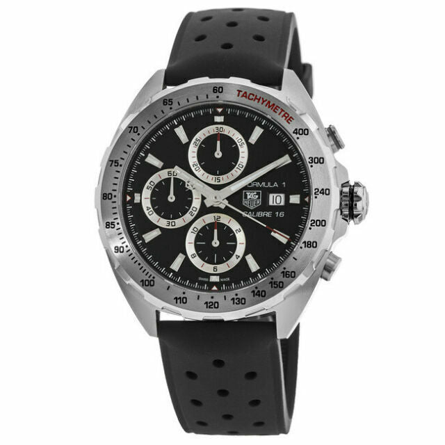 Tag Heuer Formula 1 Calibre 16 Black Dial Black Leather Strap Watch for Men - CAZ2010.FT8024 Buy Now By Tag Heuer