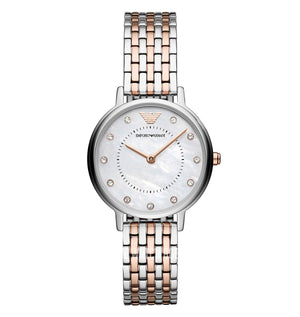 Emporio Armani Mother of Pearl Dial Two Tone Stainless Steel Watch For Women - AR11094 Buy Now By Emporio Armani