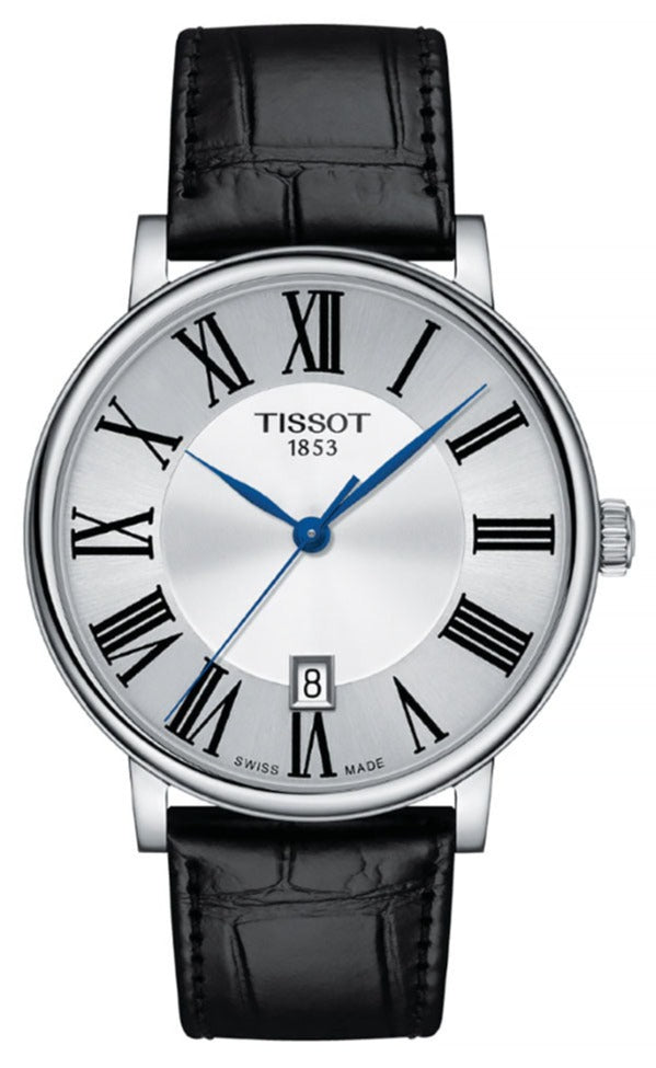 Tissot Carson Premium Silver Dial Black Leather Strap Watch For Men - T122.410.16.033.00 Buy Now By Tissot