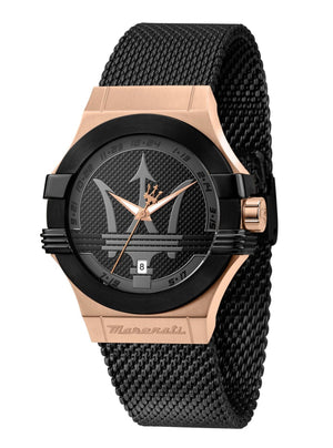 Maserati Potenza Black Mesh Bracelet Black Dial Watch For Men - R8853108010 Buy Now By Maserati