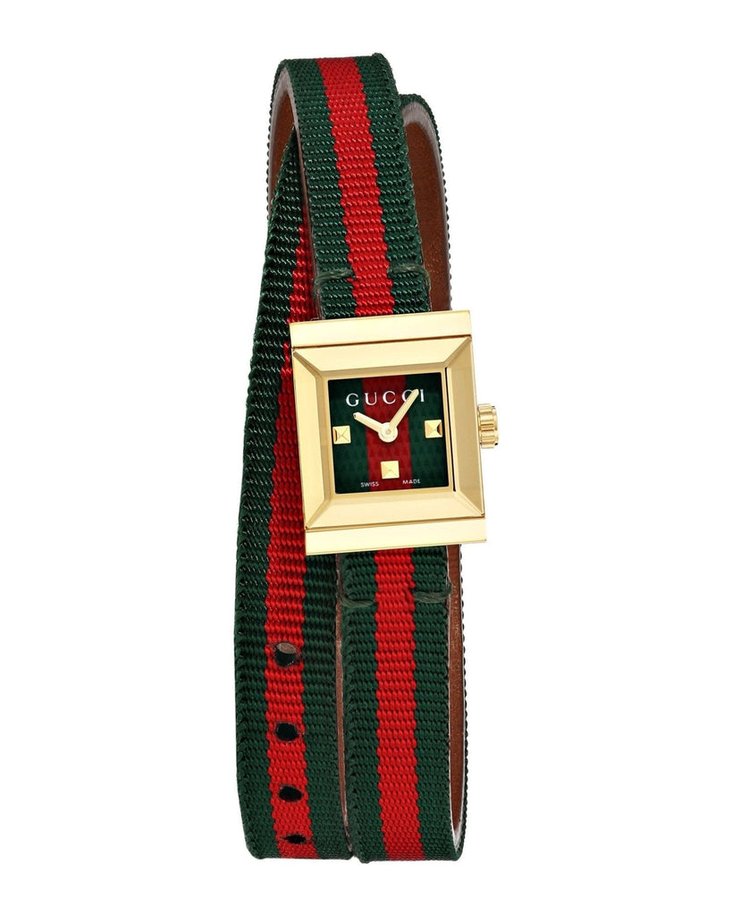 Gucci G-Frame Multicolored Dial Two Tone Nylon Strap Watch For Women - YA128527 Buy Now By Gucci