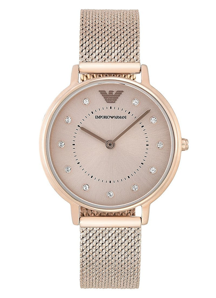 Emporio Armani Kappa Pink Dial Pink Mesh Bracelet Watch For Women - AR11129 Buy Now By Emporio Armani