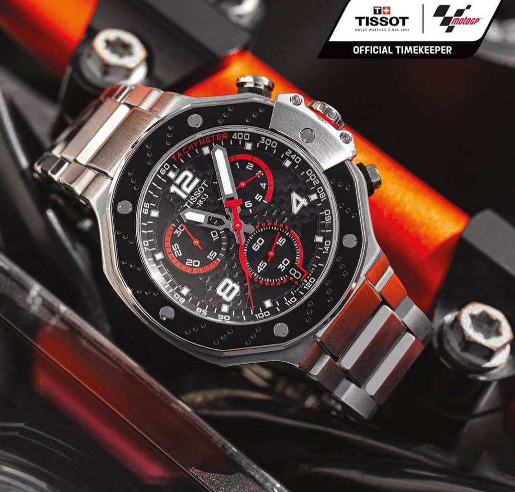 Tissot T Race Moto GP Limited Edition Chronograph Black Dial Silver Steel Strap Watch for Men - T141.417.11.057.00 Buy Now By Tissot