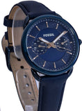 Fossil Tailor Blue Dial Blue Leather Strap Watch for Women - ES4092 Buy Now By Fossil