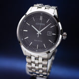 Citizen Eco Drive Black Dial Silver Steel Strap Watch For Men - BM7250-56E Buy Now By Citizen