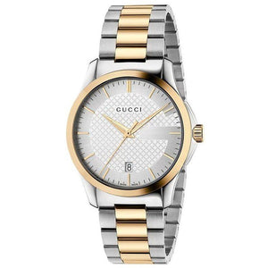 Gucci G Timeless Silver Dial Two Tone Steel Strap Watch For Men - YA126474 Buy Now By Gucci