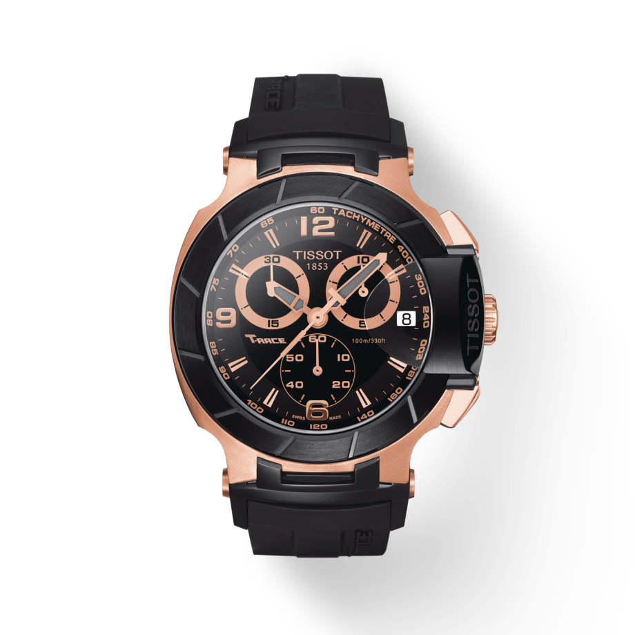 Tissot T Race Chronograph Automatic Black Dial Black Rubber Strap Watch for Men - T048.417.27.057.06 Buy Now By Tissot