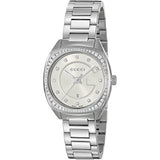 Gucci GG2570 Diamonds Silver Dial Silver Steel Strap Watch For Women - YA142505 Buy Now By Gucci