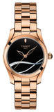 Tissot T Wave Black Dial Rose Gold Steel Strap Watch For Women - T112.210.33.051.00 Buy Now By Tissot