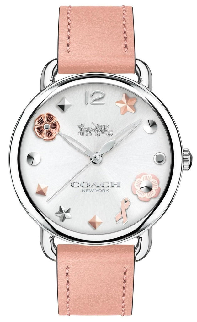 Coach Tatum White Dial Pink Leather Strap Watch For Women - 14502799 Buy Now By Coach