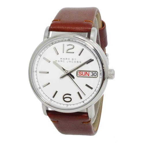 Marc Jacobs Fergus White Dial Brown Leather Strap Watch for Women - MBM8649 Buy Now By Marc Jacobs