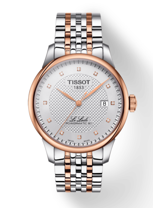 Tissot Le Locle Powermatic 80 Diamonds Silver Dial Two Tone Steel Strap Watch For Men - T006.407.22.036.01 Buy Now By Tissot