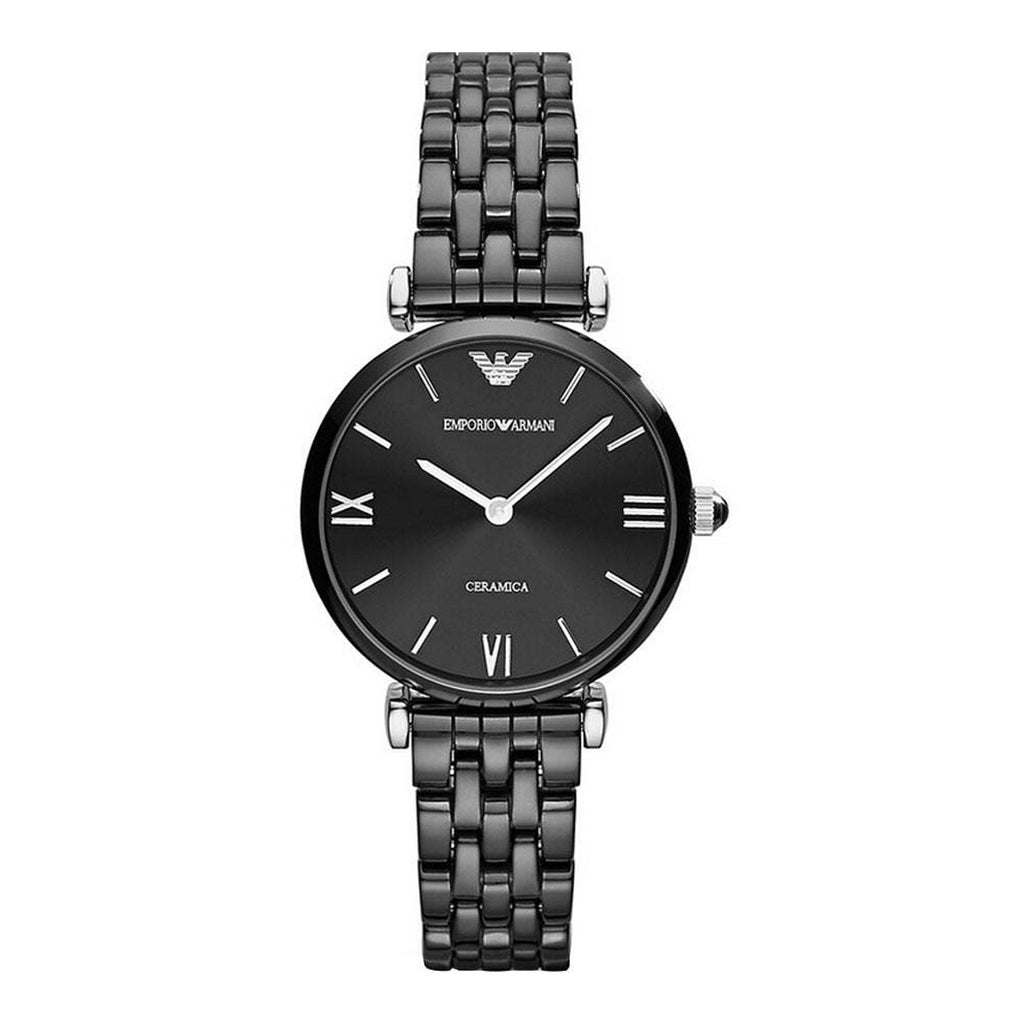 Emporio Armani Ceramica Black Dial Black Ceramic Strap Watch For Women - AR1487 Buy Now By Emporio Armani