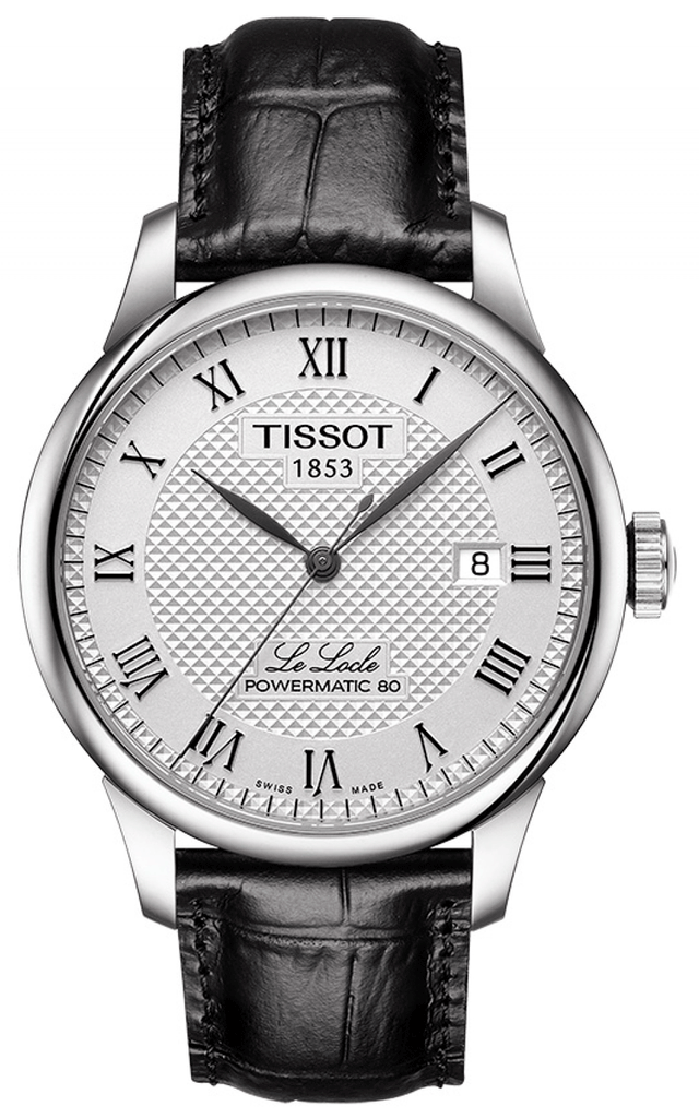 Tissot Le Locle Powermatic 80 Silver Dial Black Leather Strap Watch For Men - T006.407.16.033.00 Buy Now By Tissot