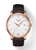 Tissot T Classic Tradition White Dial Brown Leather Strap Watch For Men - T063.610.36.037.00 Buy Now By Tissot
