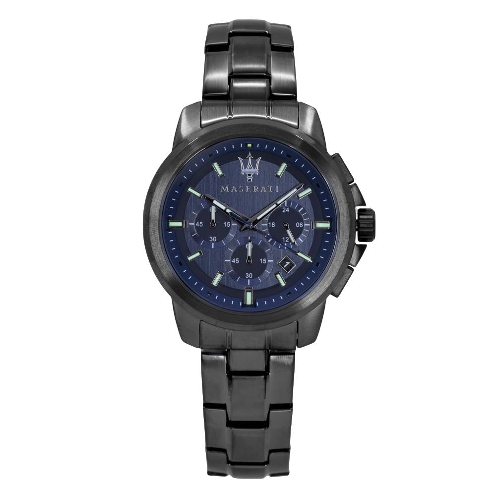 Maserati Successo Chronograph Blue Dial Black Steel Strap Watch For Men - R8873621005 Buy Now By Maserati