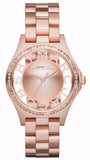 Marc Jacobs Henry Transparent Rose Gold Dial Rose Gold Steel Strap Watch for Women - MBM3339 Buy Now By Marc Jacobs