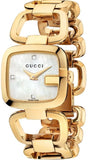 Gucci G Gucci Diamonds Mother of Pearl Dial Yellow Gold Steel Strap Watch For Women - YA125513 Buy Now By Gucci