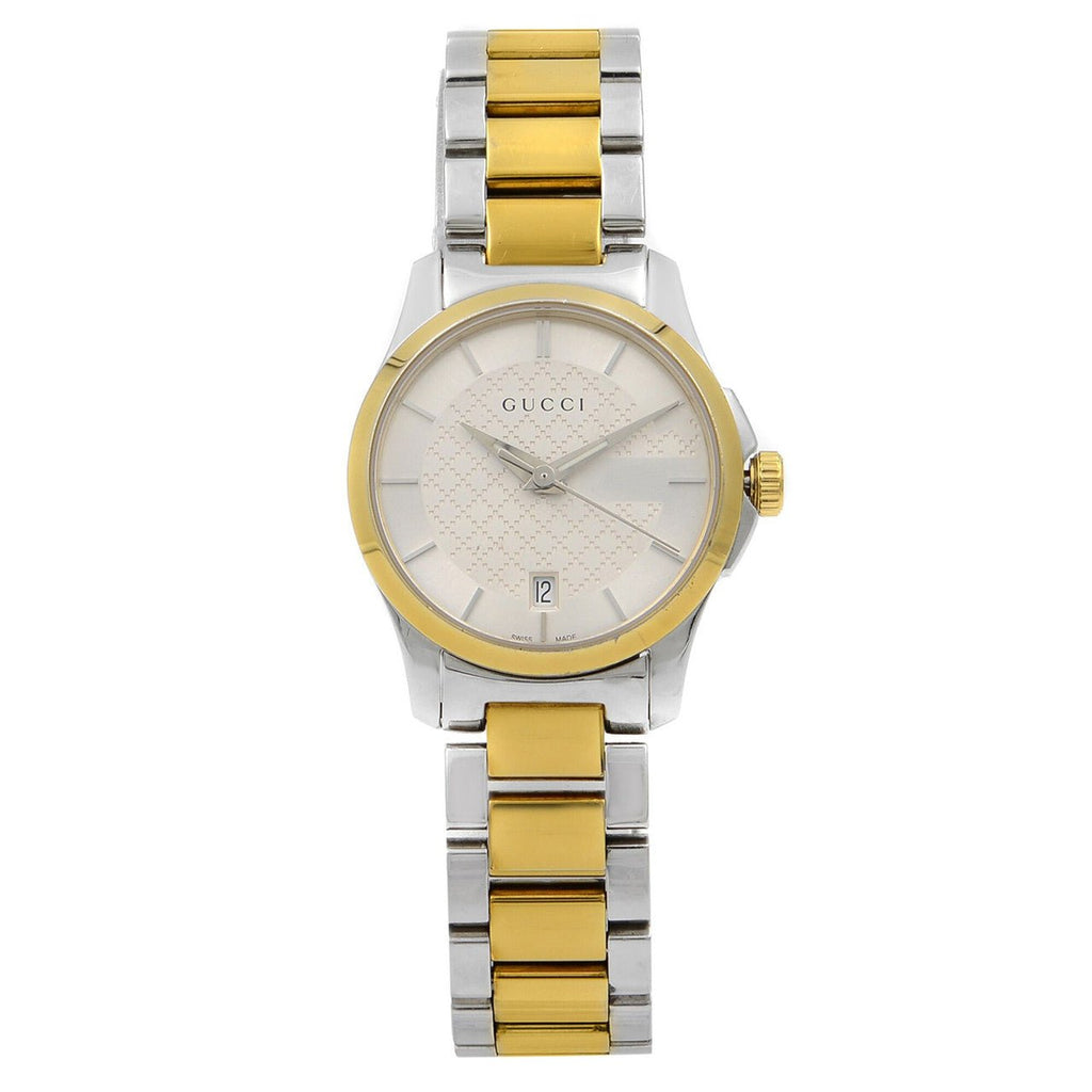 Gucci G Timeless Silver Dial Two Tone Steel Strap Watch For Women - YA126563 Buy Now By Gucci