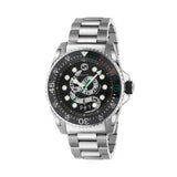 Gucci Dive Snake Black Dial Silver Steel Strap Watch For Men - YA136218 Buy Now By Gucci