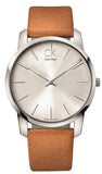 Calvin Klein City Quartz White Dial Light Brown Leather Strap Watch For Men - K2G21138 Buy Now By Calvin Klein