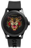 Gucci G Timeless Cat Motif Black Dial Black Leather Strap Unisex Watch - YA1264021 Buy Now By Gucci