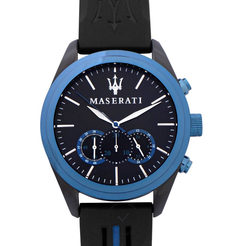 Maserati Traguardo Sports Blue Dial Black Rubber Strap Watch For Men - R8871612006 Buy Now By Maserati