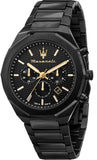 Maserati Stile Chronograph Black Dial Black Steel Strap Watch For Men - R8873642005 Buy Now By Maserati