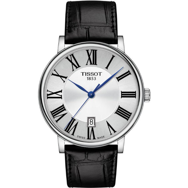 Tissot Carson Premium Silver Dial Black Leather Strap Watch For Men - T122.410.16.033.00 Buy Now By Tissot
