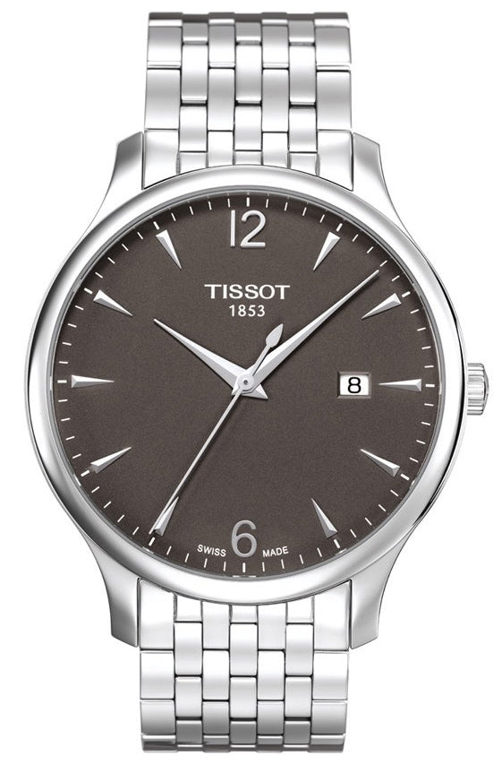 Tissot T Classic Tradition Grey Dial Silver Steel Strap Watch For Men - T063.610.11.067.00 Buy Now By Tissot