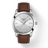 Tissot Gentleman Silver Dial Brown Leather Strap Watch For Men - T127.410.16.031.00 Buy Now By Tissot