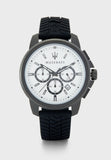 Maserati Successo 44mm White Dial Black Silicone Strap Watch For Men - R8871621010 Buy Now By Maserati