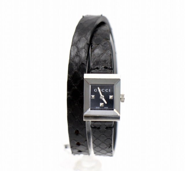Gucci G-Frame Black Dial Black Leather Strap Watch For Women - YA128526 Buy Now By Gucci