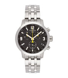 Tissot PRC 200 Chronograph Black Dial Silver Steel Strap Watch For Men - T055.417.11.057.00 Buy Now By Tissot