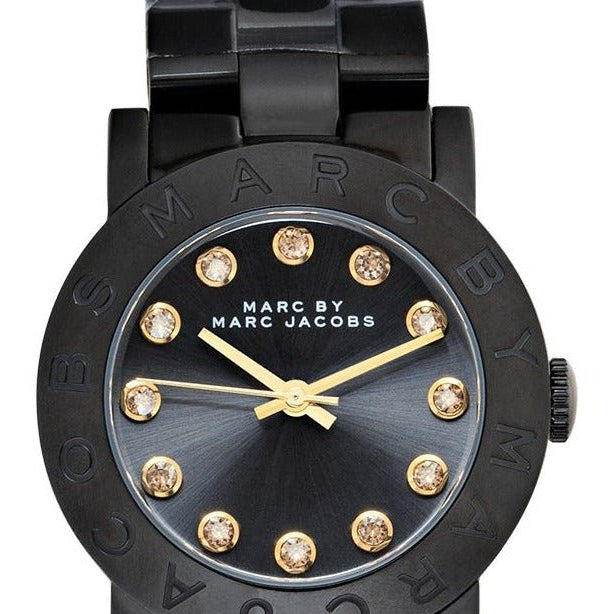 Marc Jacobs Amy Black Dial Black Steel Strap Watch for Women - MBM8595 Buy Now By Marc Jacobs