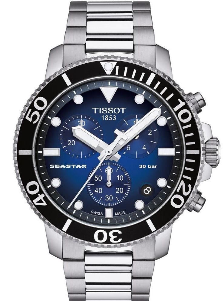 Tissot Seastar 1000 Chronograph Driver Blue Dial Silver Steel Strap Watch For Men - T120.417.11.041.01 Buy Now By Tissot
