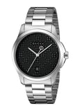 Gucci G Timeless Black Dial Silver Steel Strap Watch For Men - YA126460 Buy Now By Gucci