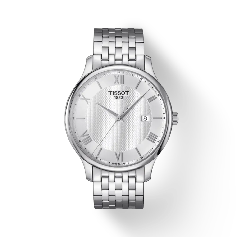 Tissot T Classic Tradition Silver Dial Silver Steel Strap Watch For Men - T063.610.11.038.00 Buy Now By Tissot