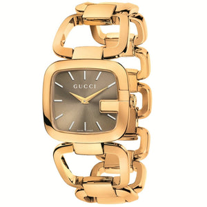 Gucci G Gucci Sunbrushed Brown Dial Rose Gold Steel Strap Watch For Women - YA125511 Buy Now By Gucci