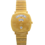 Gucci Grip Quartz Yellow Gold Dial Gold Steel Strap Unisex Watch - YA157409 Buy Now By Gucci