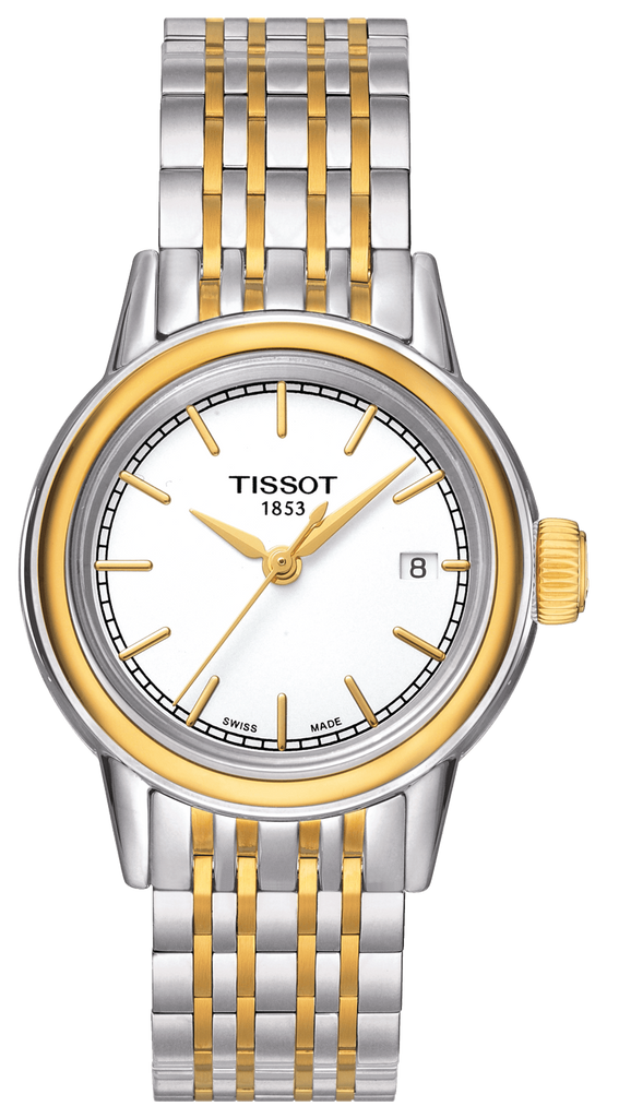 Tissot Carson Steel Lady White Dial Quartz Watch For Women - T085.210.22.011.00 Buy Now By Tissot