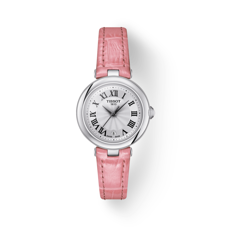 Tissot Bellissima Small Lady Silver Dial Pink Leather Strap Watch For Women - T126.010.16.013.01 Buy Now By Tissot