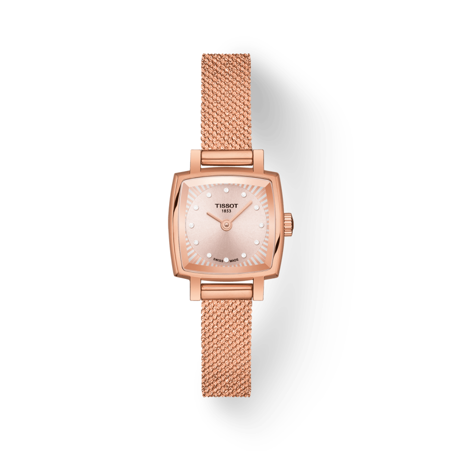 Tissot Lovely Square Lady Quartz Rose Gold Dial Rose Gold Mesh Bracelet Watch For Women - T058.109.33.456.00 Buy Now By Tissot
