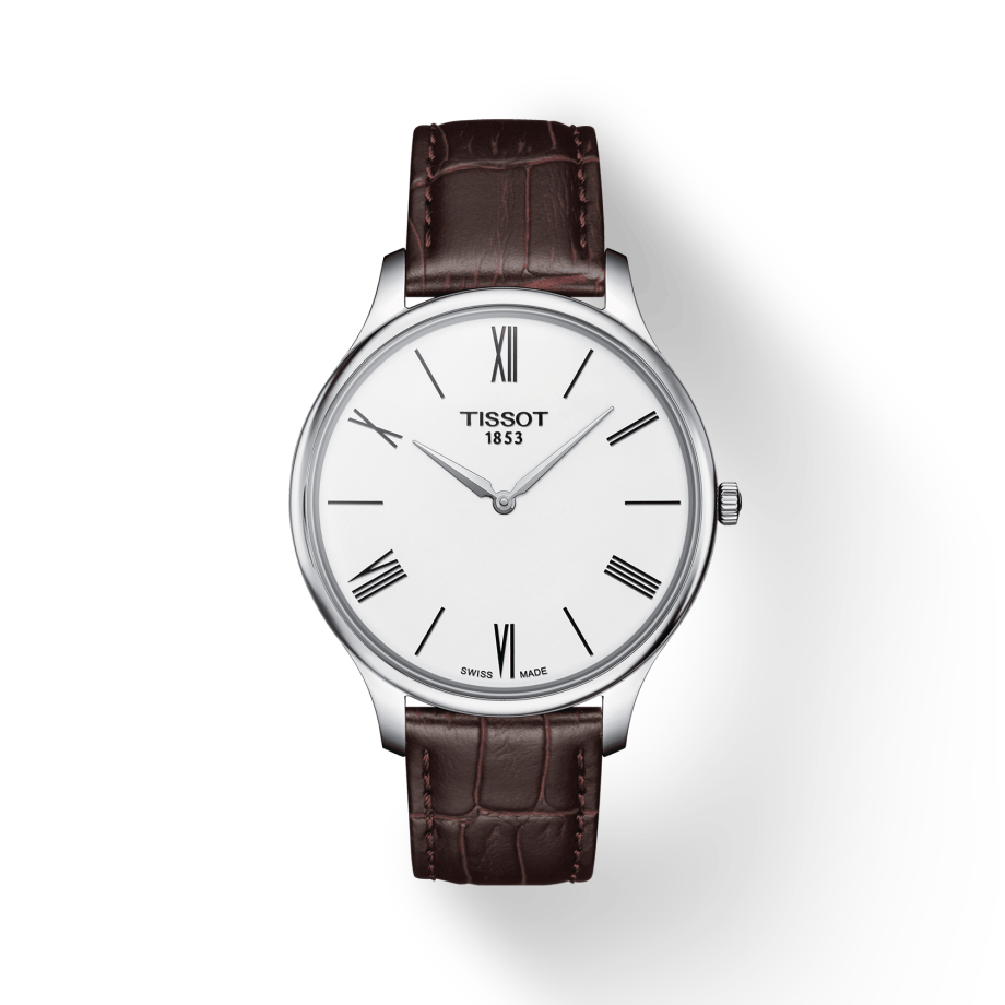 Tissot T Classic Tradition 5.5 Quartz White Dial Brown Leather Strap Watch For Men - T063.409.16.018.00 Buy Now By Tissot